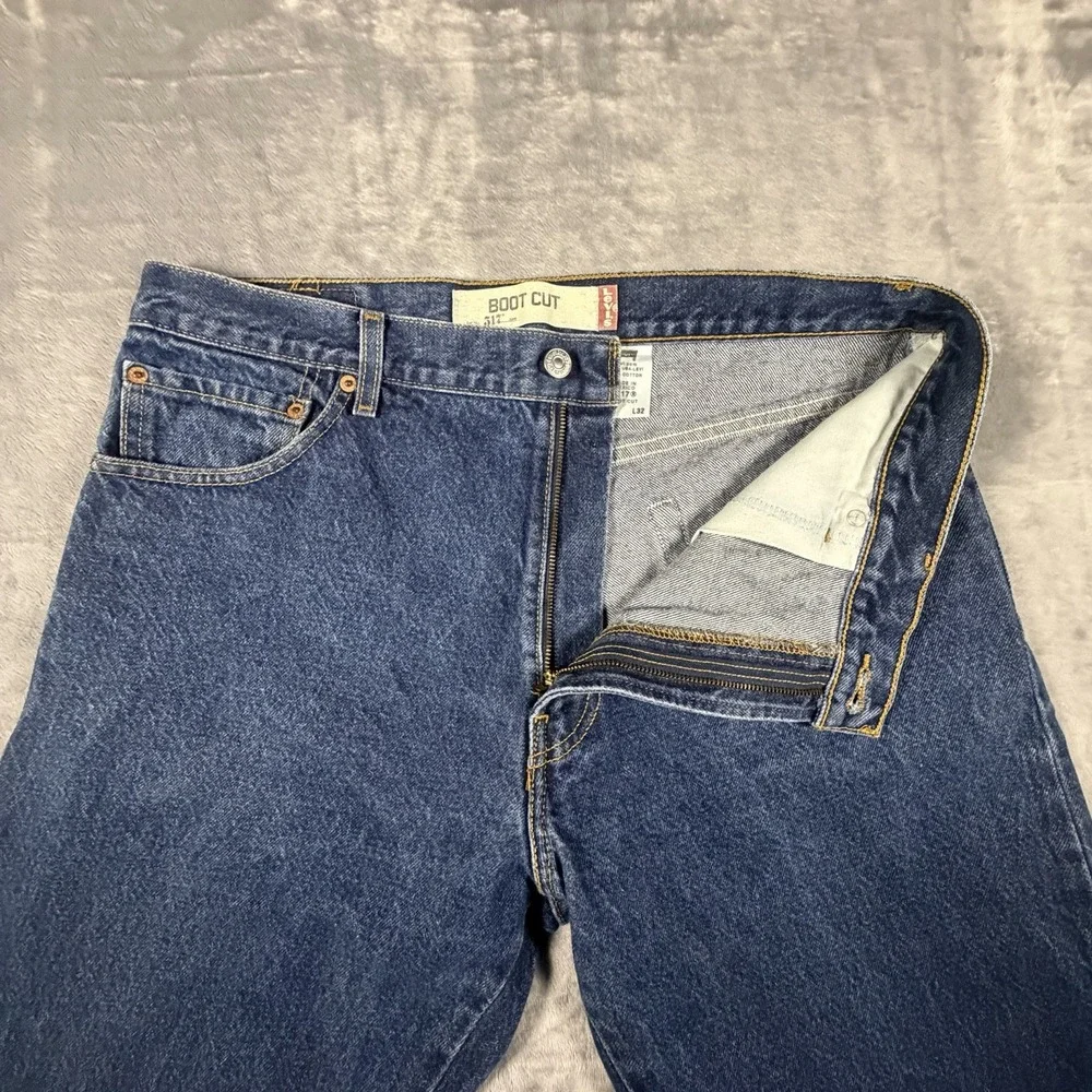 Vintage Levi's 517 Boot Cut Jeans Men's 36x32 Blue Denim Dark Wash Y2K Cowboy